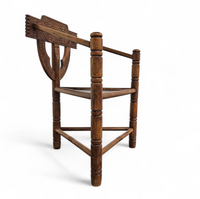 Carved Swedish Monk Chairs
Style attributed to Bernhard Hoettger
Made in Sweden / 1940s