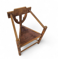 Carved Swedish Monk Chairs
Style attributed to Bernhard Hoettger
Made in Sweden / 1940s