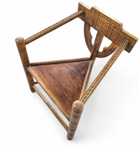 Carved Swedish Monk Chairs
Style attributed to Bernhard Hoettger
Made in Sweden / 1940s