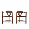 Carved Swedish Monk Chairs
Style attributed to Bernhard Hoettger
Made in Sweden / 1940s