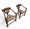 Carved Swedish Monk Chairs
Style attributed to Bernhard Hoettger
Made in Sweden / 1940s