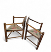 Carved Swedish Monk Chairs
Style attributed to Bernhard Hoettger
Made in Sweden / 1940s