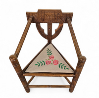 Carved Swedish Monk Chairs
Style attributed to Bernhard Hoettger
Made in Sweden / 1940s