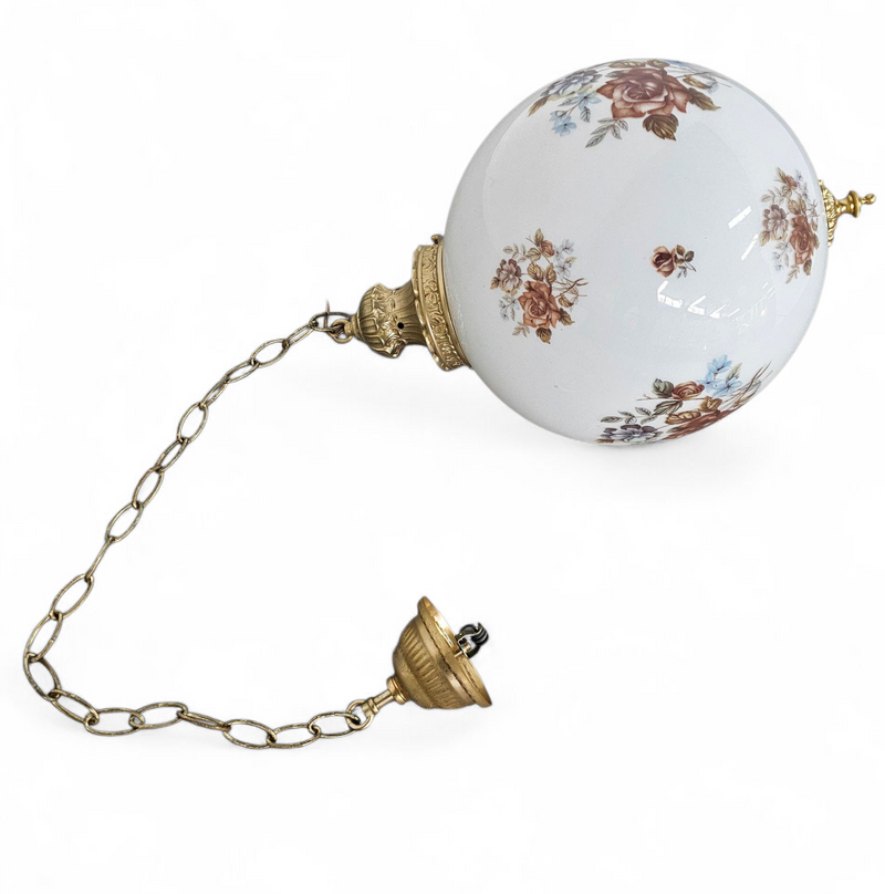 Hall lamps / Louis XV style / Belgium Glass/brass 1970