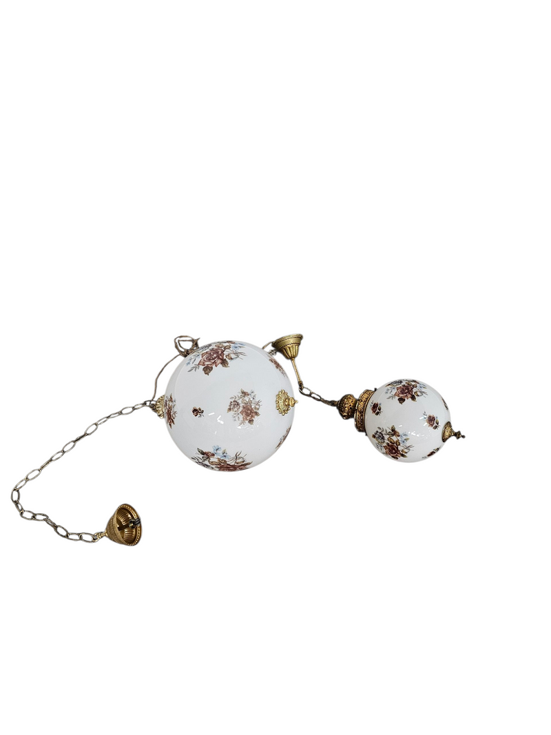 Hall lamps / Louis XV style / Belgium Glass/brass 1970