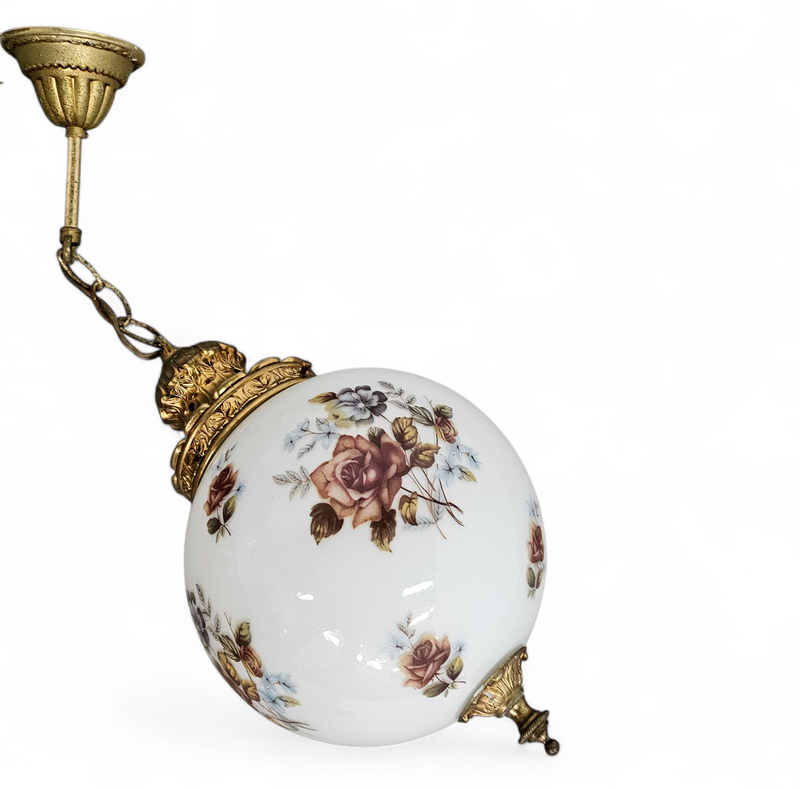 Hall lamps / Louis XV style / Belgium Glass/brass 1970