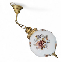Hall lamps / Louis XV style / Belgium Glass/brass 1970