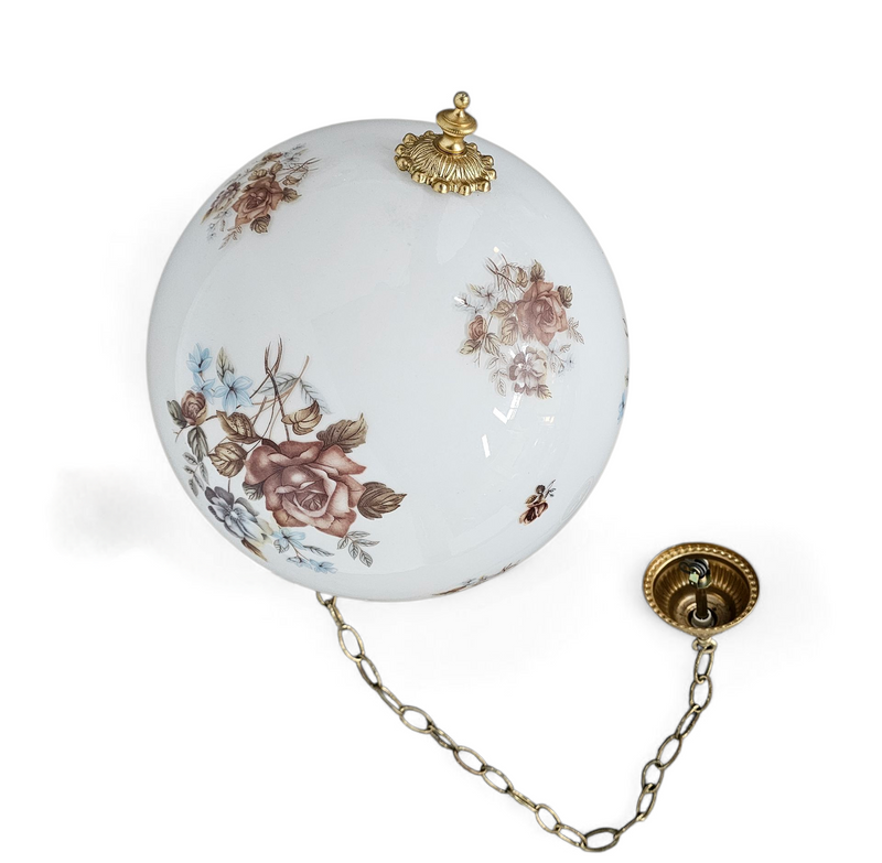 Hall lamps / Louis XV style / Belgium Glass/brass 1970
