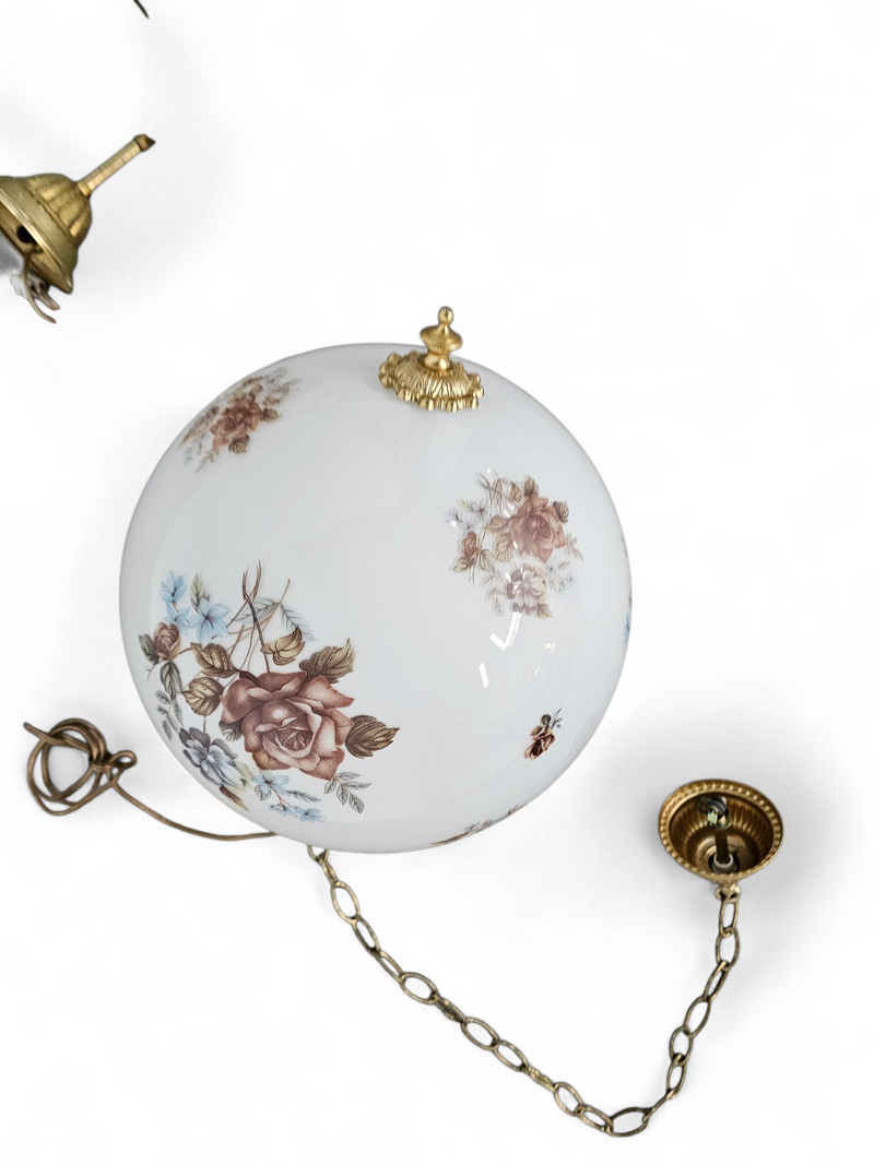 Hall lamps / Louis XV style / Belgium Glass/brass 1970