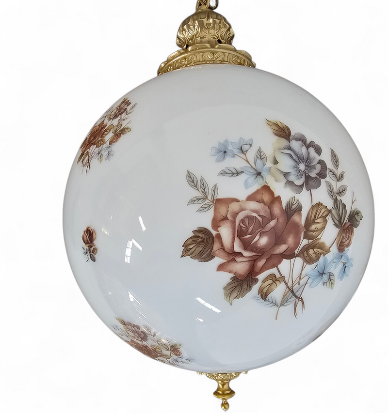 Hall lamps / Louis XV style / Belgium Glass/brass 1970