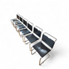 6 x early Spoleto chairs / Gavina - Knoll / black leather / good condition / 1970s