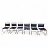 6 x early Spoleto chairs / Gavina - Knoll / black leather / good condition / 1970s