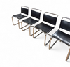 6 x early Spoleto chairs / Gavina - Knoll / black leather / good condition / 1970s