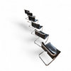 6 x early Spoleto chairs / Gavina - Knoll / black leather / good condition / 1970s