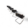 6 x early Spoleto chairs / Gavina - Knoll / black leather / good condition / 1970s