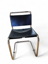 6 x early Spoleto chairs / Gavina - Knoll / black leather / good condition / 1970s