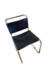 6 x early Spoleto chairs / Gavina - Knoll / black leather / good condition / 1970s