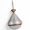 Large aluminum/ Industrial / hanging lamp / 1970s / height  55 cm