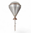 Large aluminum/ Industrial / hanging lamp / 1970s / height  55 cm