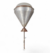 Large aluminum/ Industrial / hanging lamp / 1970s / height  55 cm