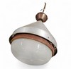Large aluminum/ Industrial / hanging lamp / 1970s / height  55 cm