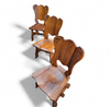 8 x Oirschot Meeuwis / oak dining chairs / 2 x arm rest / 1970s