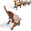 8 x Oirschot Meeuwis / oak dining chairs / 2 x arm rest / 1970s