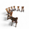 8 x Oirschot Meeuwis / oak dining chairs / 2 x arm rest / 1970s
