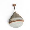 Large aluminum/ Industrial / hanging lamp / 1970s / height  55 cm