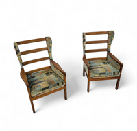 2 x Casala wingback / lounge / armchair in top condition / 4 small cushions / 1960s