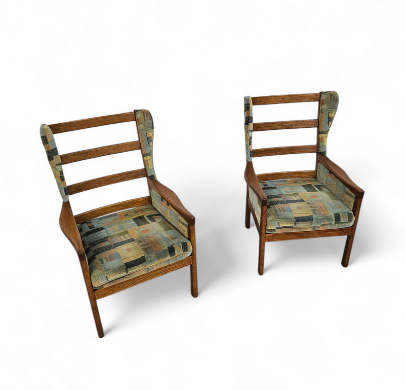 2 x Casala wingback / lounge / armchair in top condition / 4 small cushions / 1960s