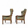 2 x Casala wingback / lounge / armchair in top condition / 4 small cushions / 1960s