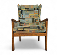 2 x Casala wingback / lounge / armchair in top condition / 4 small cushions / 1960s