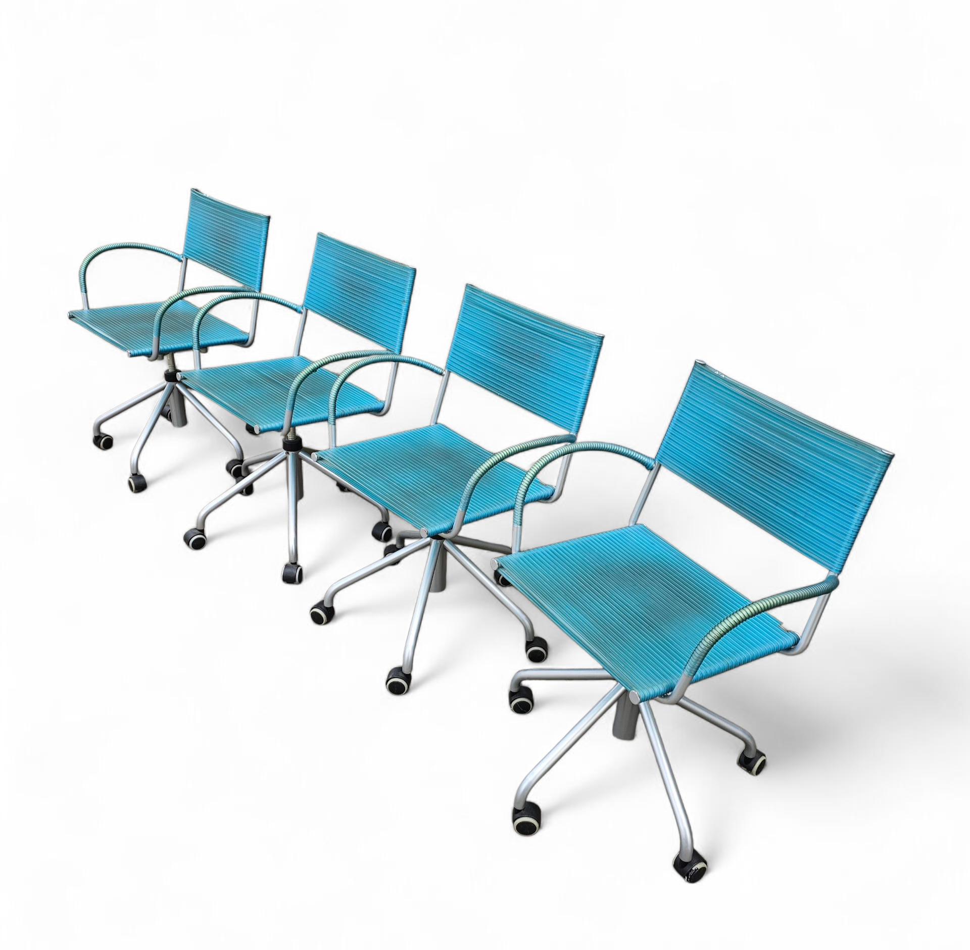 Vintage Italian Dining Chairs by Tito Agnoli for Pierantonio Bonacina / 1990s / Set of 4