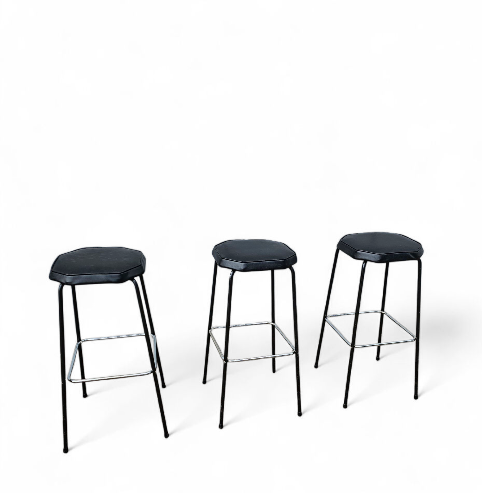 Set of 3 model AP 2R bar stools by Hein Salomonson for AP Originals / 1960s