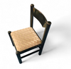 Rare dining set / Italy / 1970s/
solid black painted wood / 6 x chair / matching table