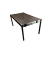 Rare dining set / Italy / 1970s/
solid black painted wood / 6 x chair / matching table