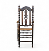 8 ( 2 x armrest ) x Ornate wood / bobbin / wicker Dining Chair / studded chairs