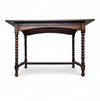 Ornate wood studded bobbin table / desk