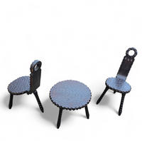 Brutalist chairs / side table / Spain 1970s