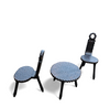 Brutalist chairs / side table / Spain 1970s