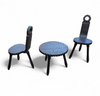 Brutalist chairs / side table / Spain 1970s