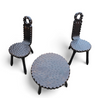 Brutalist chairs / side table / Spain 1970s