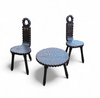 Brutalist chairs / side table / Spain 1970s