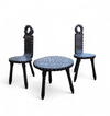 Brutalist chairs / side table / Spain 1970s