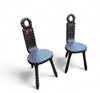 Brutalist chairs / side table / Spain 1970s