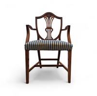 6 x English mahogany Hepplewhite chairs / 1920s