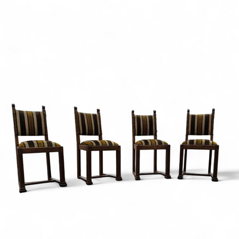 4 x Swedish / Oak Neoclassic / Grace / Dining Chairs