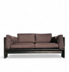 Two-seat sofa “Bastiano” from  Afra & Tobia Scarpa for Gavina, Italy 60s. Black solid wood frame and fabric cushions