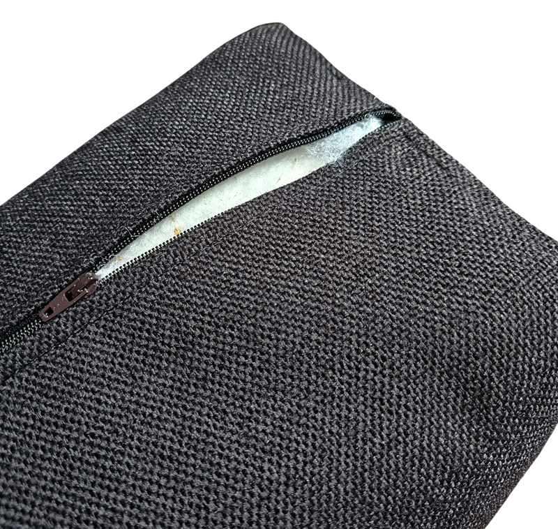 Two-seat sofa “Bastiano” from  Afra & Tobia Scarpa for Gavina, Italy 60s. Black solid wood frame and fabric cushions